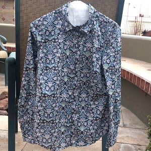 J. Crew Liberty Fabric Floral Blouse Size 4